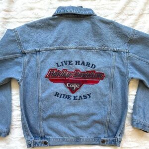Vintage Harley-Davidson Las Vegas Lightweight Denim Jean Jacket Sz M